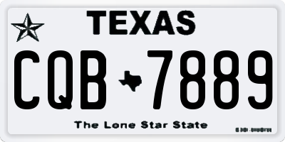 TX license plate CQB7889