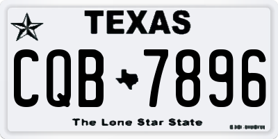 TX license plate CQB7896