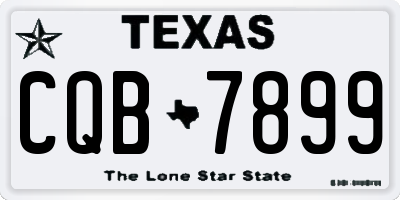 TX license plate CQB7899