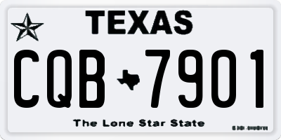 TX license plate CQB7901