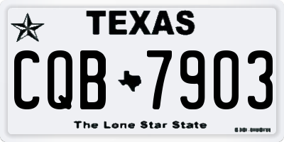TX license plate CQB7903