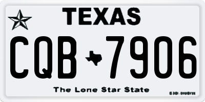 TX license plate CQB7906