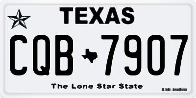 TX license plate CQB7907