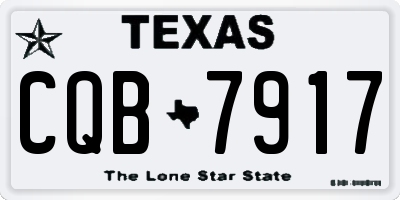 TX license plate CQB7917