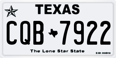 TX license plate CQB7922