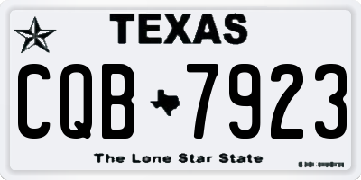 TX license plate CQB7923