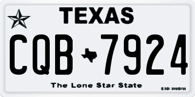 TX license plate CQB7924