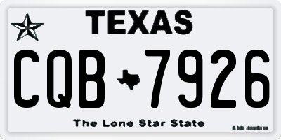 TX license plate CQB7926