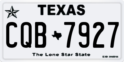 TX license plate CQB7927