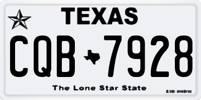 TX license plate CQB7928