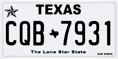 TX license plate CQB7931