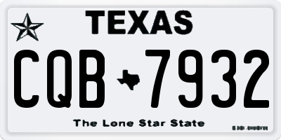 TX license plate CQB7932
