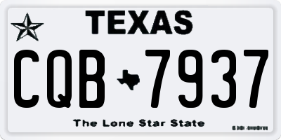 TX license plate CQB7937