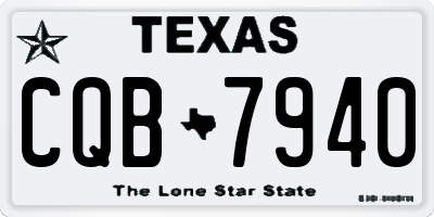 TX license plate CQB7940