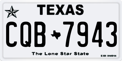 TX license plate CQB7943