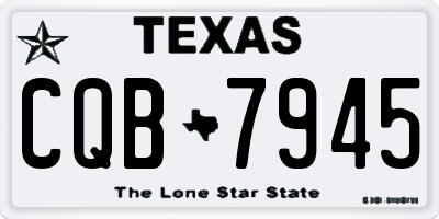 TX license plate CQB7945