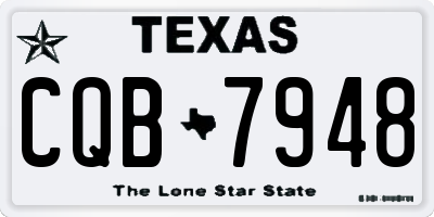 TX license plate CQB7948