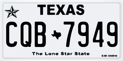 TX license plate CQB7949