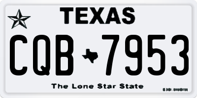 TX license plate CQB7953