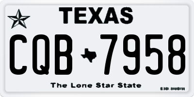 TX license plate CQB7958