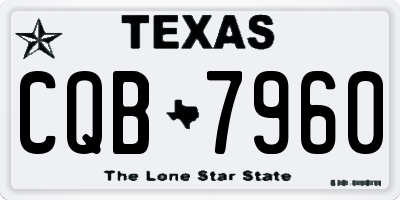 TX license plate CQB7960
