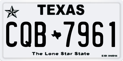 TX license plate CQB7961