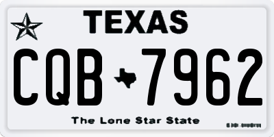 TX license plate CQB7962