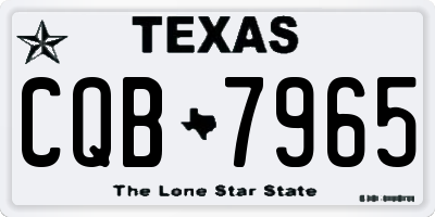 TX license plate CQB7965