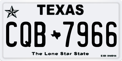 TX license plate CQB7966