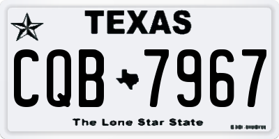 TX license plate CQB7967