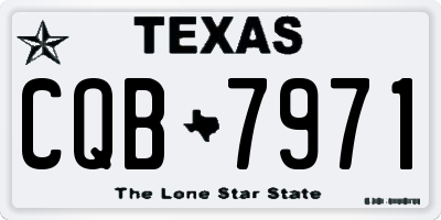 TX license plate CQB7971
