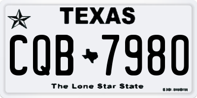TX license plate CQB7980