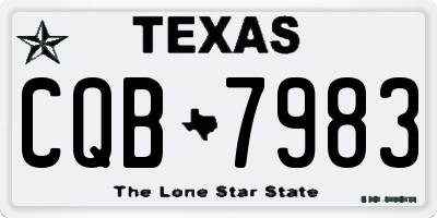 TX license plate CQB7983