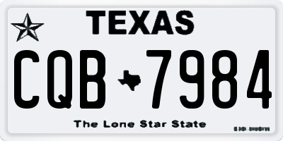 TX license plate CQB7984