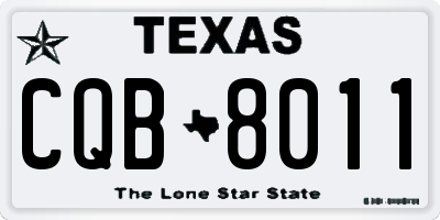 TX license plate CQB8011
