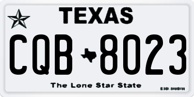 TX license plate CQB8023