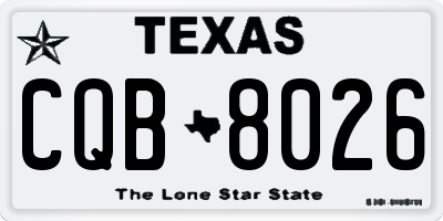 TX license plate CQB8026