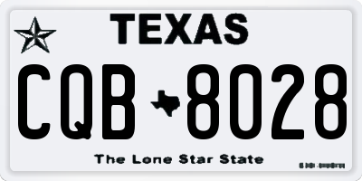 TX license plate CQB8028