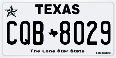 TX license plate CQB8029