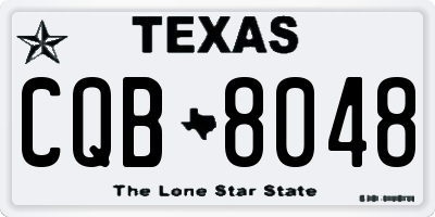 TX license plate CQB8048