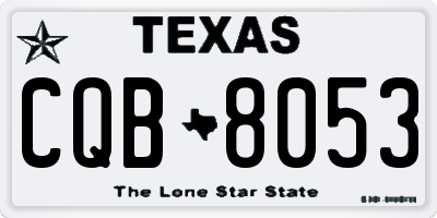 TX license plate CQB8053