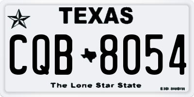 TX license plate CQB8054