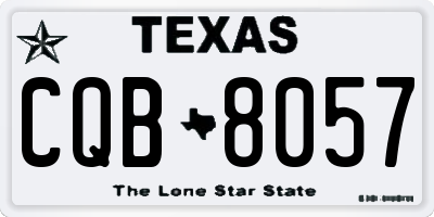 TX license plate CQB8057