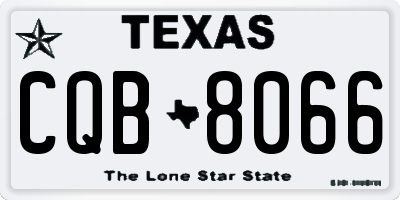 TX license plate CQB8066