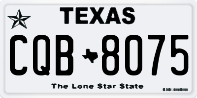 TX license plate CQB8075