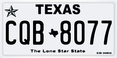 TX license plate CQB8077