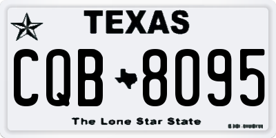 TX license plate CQB8095