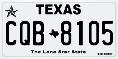 TX license plate CQB8105