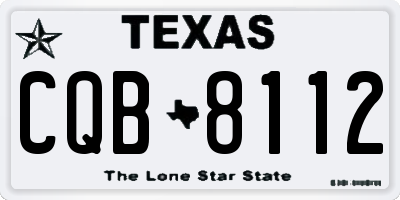 TX license plate CQB8112