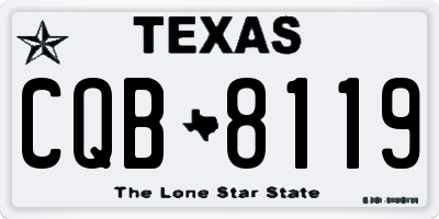 TX license plate CQB8119